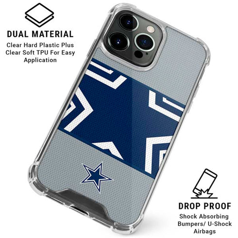 NFL Dallas Cowboys Zone Block iPhone 16 Pro Clear Case